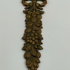 Solid Brass Metal Wall Art Fruit, Bow, Leaves